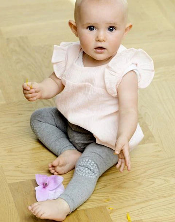 Krabbel Leggings "grey melange" - GoBabyGo